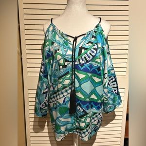 Chico’s 1 (M) multicolor print 100% polyester